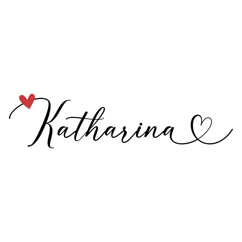 Katharina Last name First name Calligraphy heart