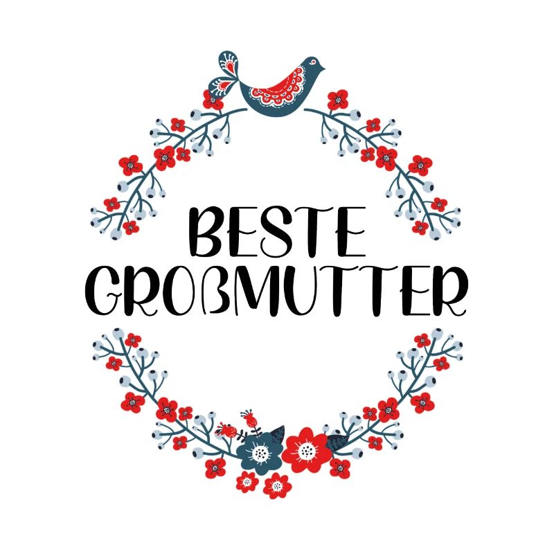 Beste Großmutter Mit Blumenkranz