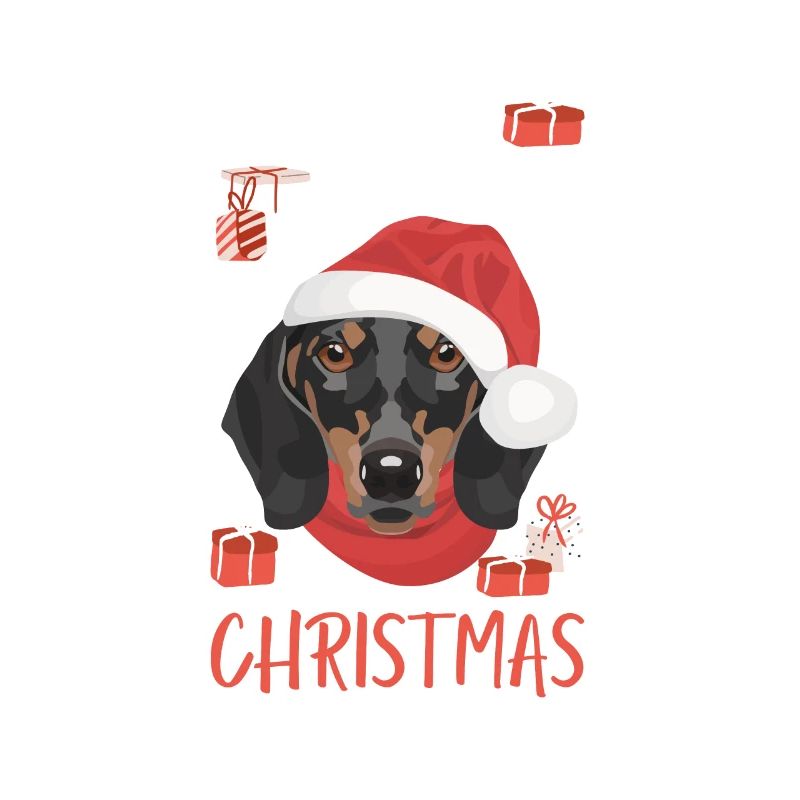 Teckel Joyeux Noël