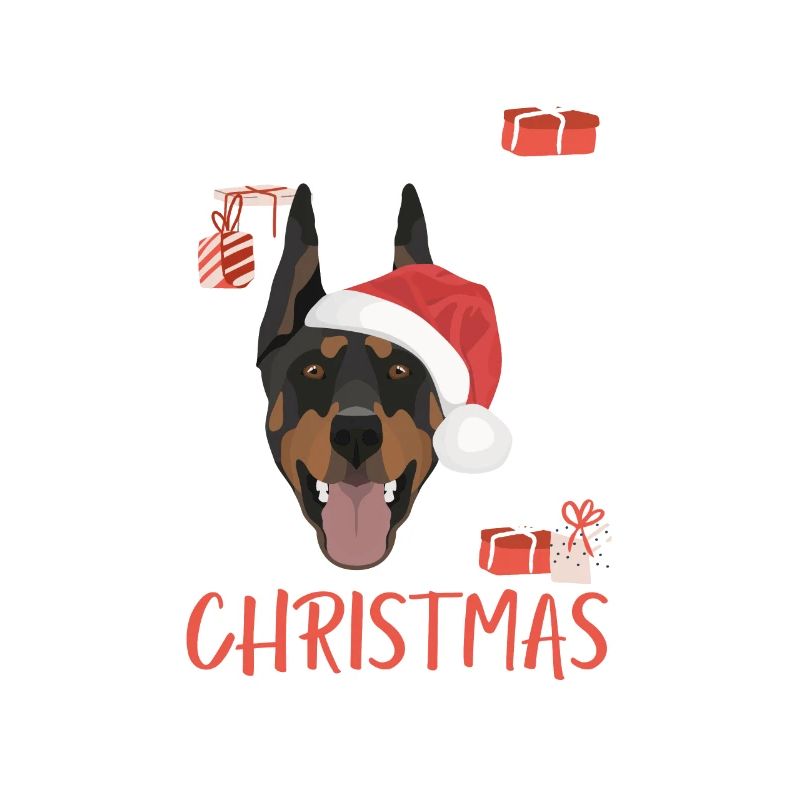 Doberman Joyeux Noël