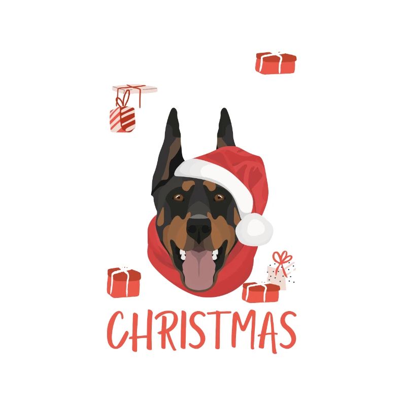 Doberman Joyeux Noël