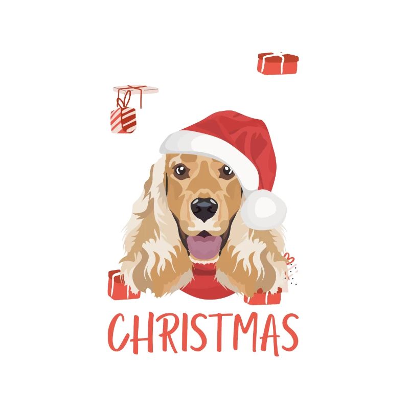Deutsch Cocker Spaniel Merry Christmas