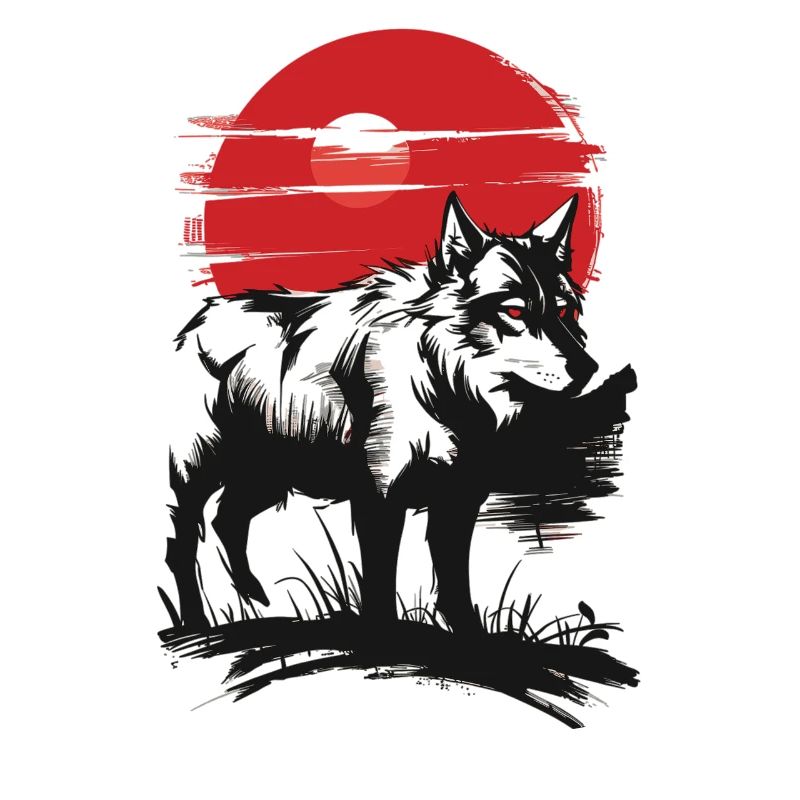 Mystic Wolf at Sunset