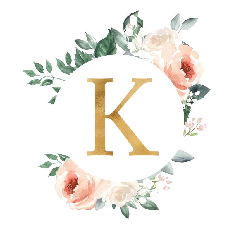 K Monogramme Vert, Pastel, Couronne