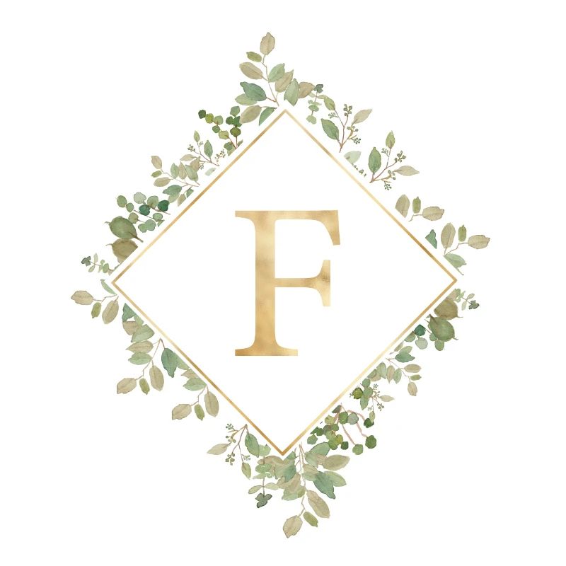 F Couronne d’Eucalyptus monogramme