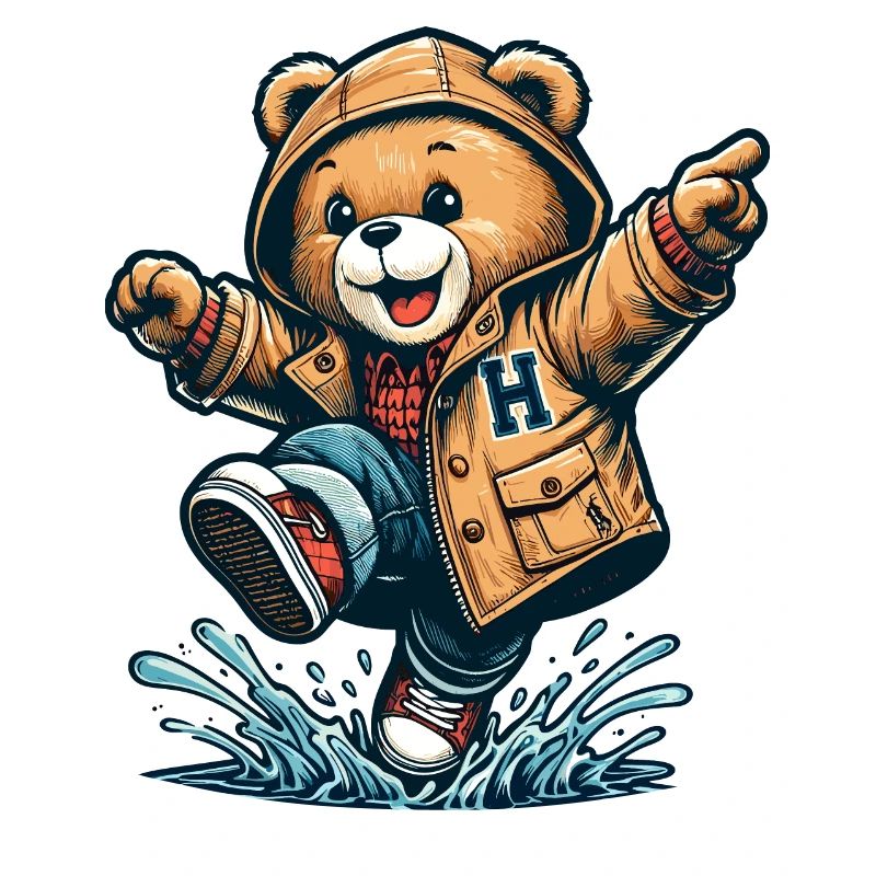 Teddy dancing in the rain 2