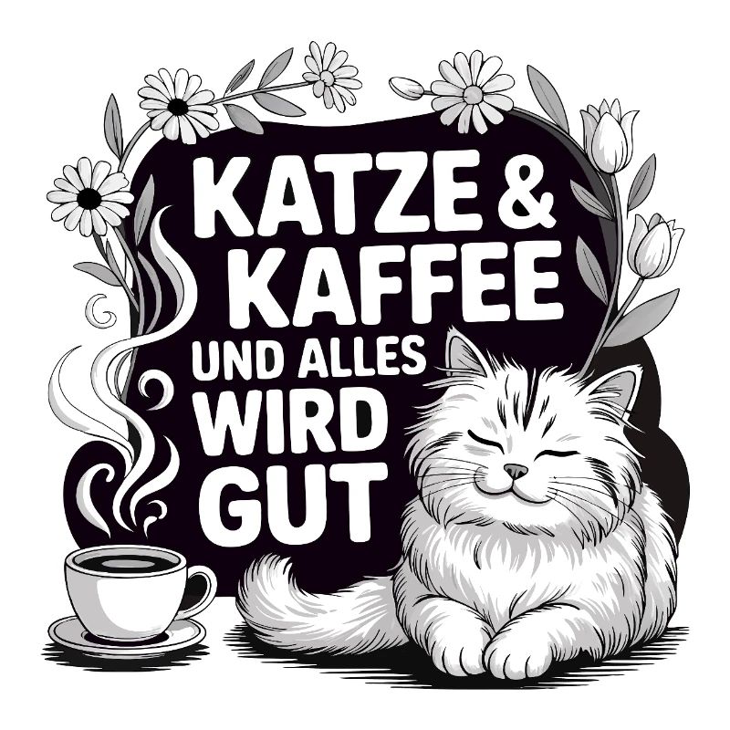 Katze und Kaffee und alles wird gut