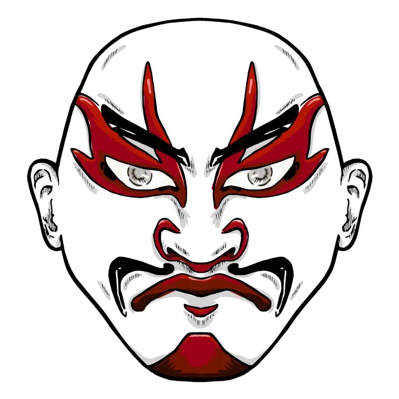 Japanese kabuki face