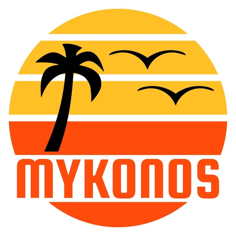 Mykonos (sun, palm tree, birds)