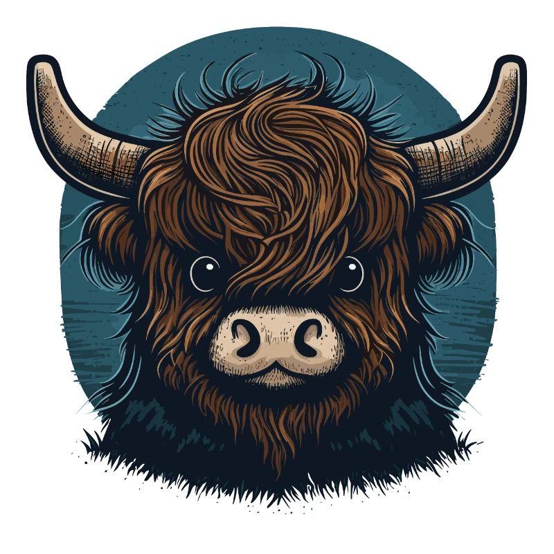 Tête de bébé yak