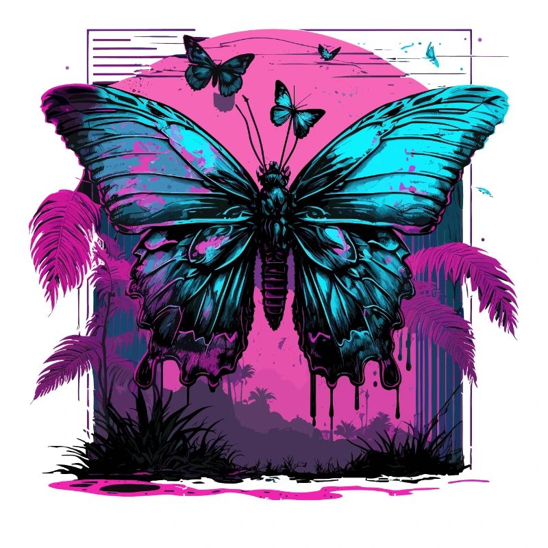 Transformation nostalgique du papillon