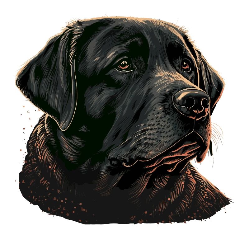 Chubby Gesicht Schwarz Labrador Retriever