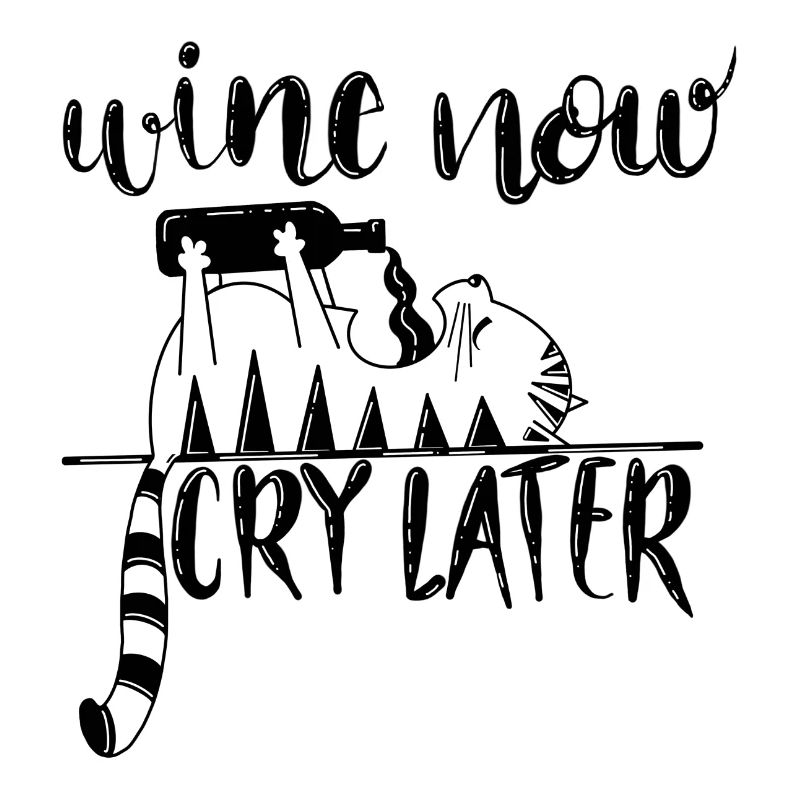 Vin maintenant, pleure plus tard! Illustration de chat