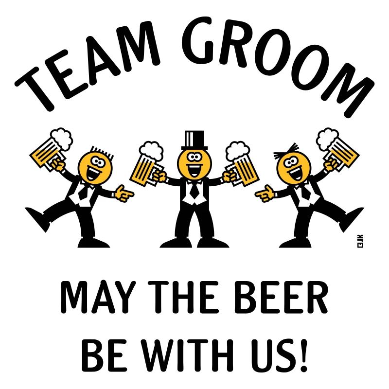 Team Groom (Caricature / Beer With Us / 3C / B)