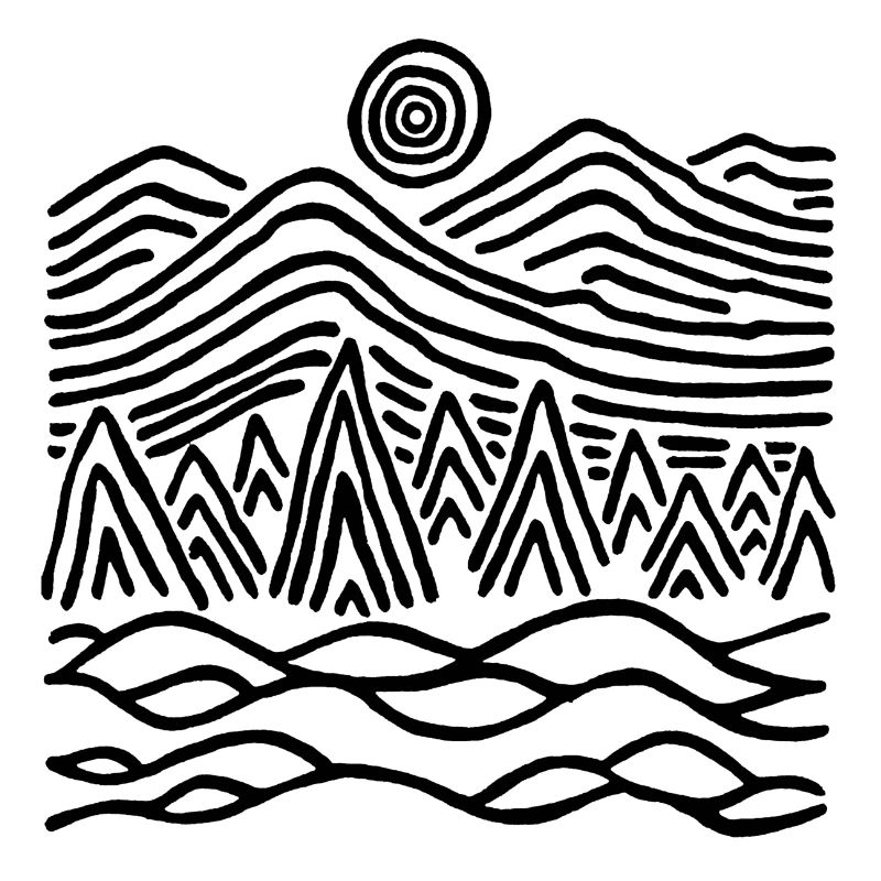 Paysage noir étrange