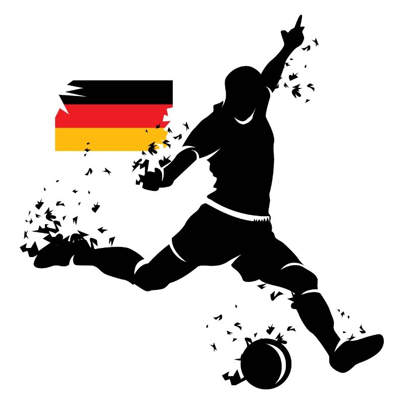 Calcio Germania Simbolo Giocatore Esplosione Euro