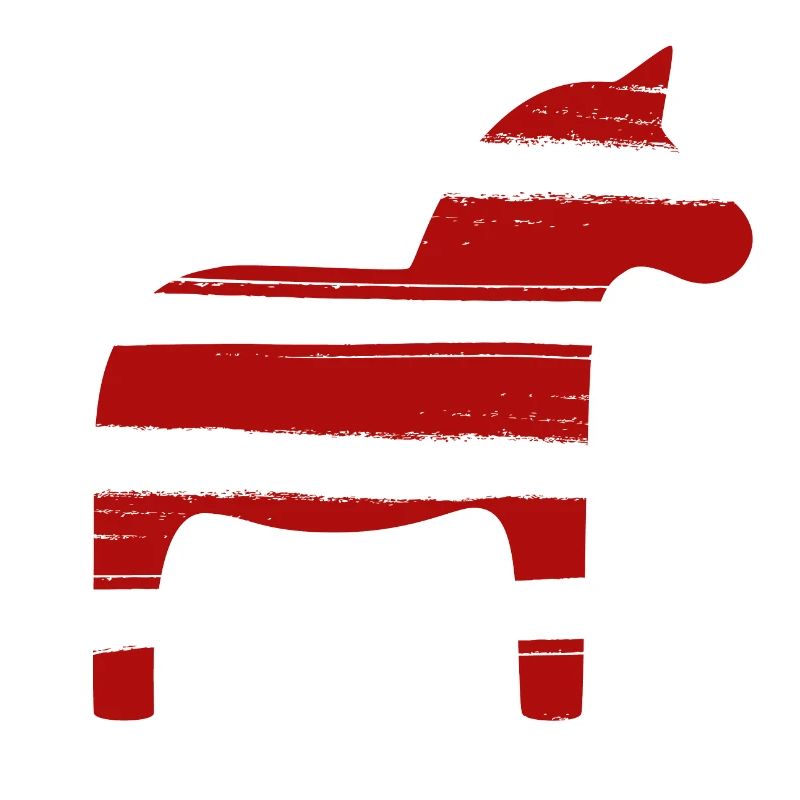 Dala Cheval Rayures Noël Scandinavie Décoration