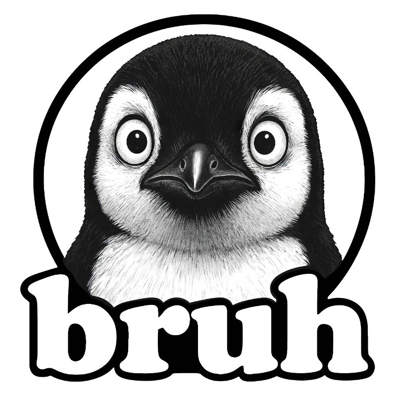 Funny Penguin Meme Surprised Humor