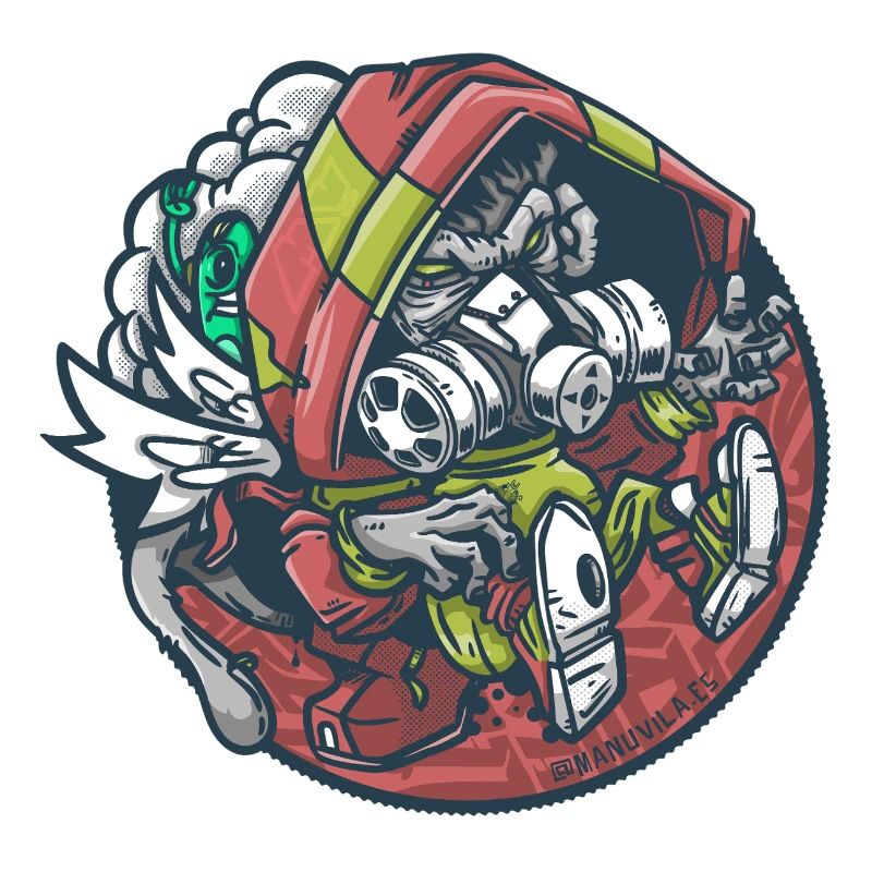 Red-Helmeted Astronaut Zombie
