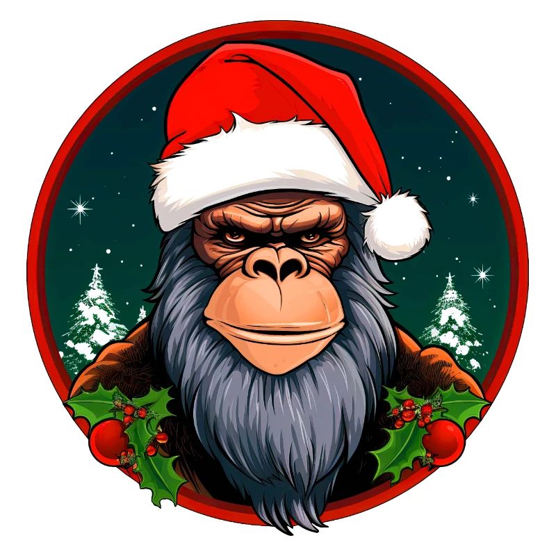 Affen Weihnachten / Weihnachtsmann Affe