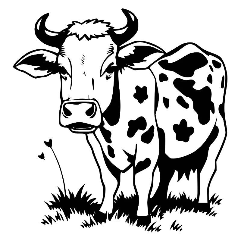 Fermier de cadeaux noirs de vache