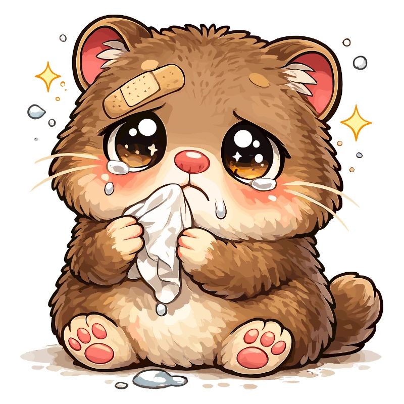 Consolation du ruban de larmes de chaton câlin