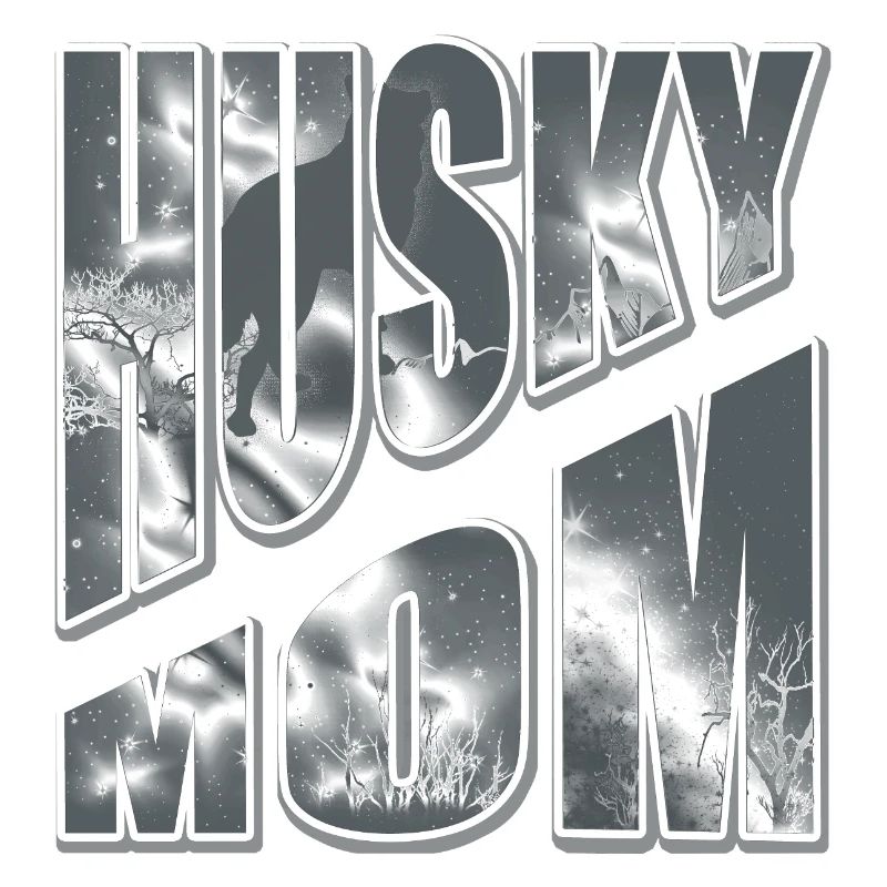 Maman Husky dans la neige