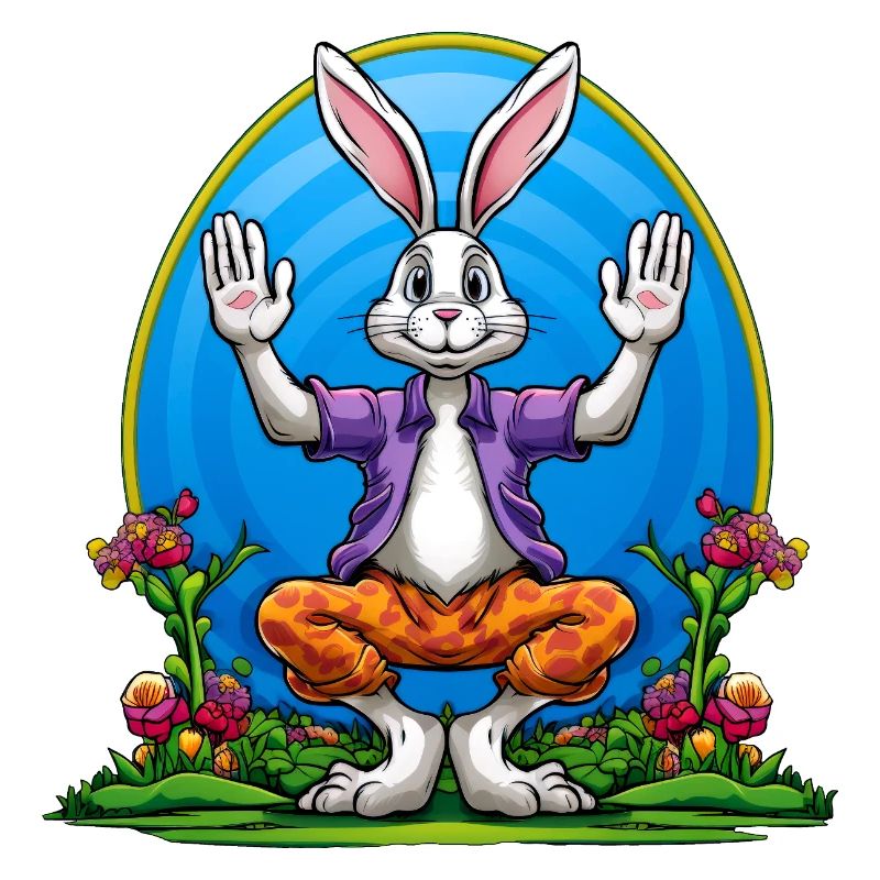 Lapins de Pâques de yoga