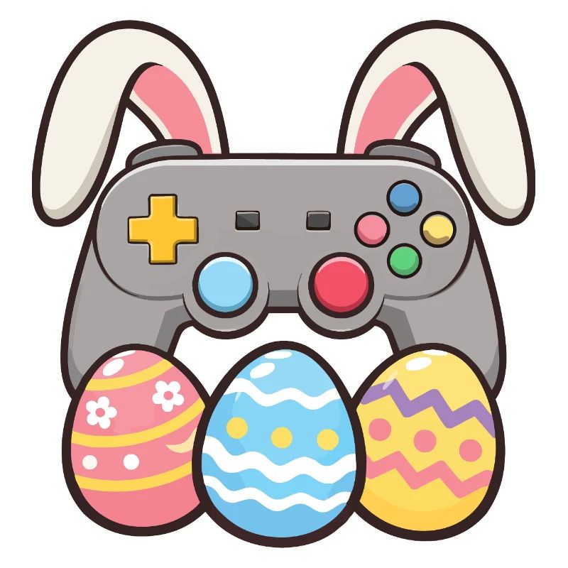 Bunny Gaming Controller Easter Gamer Spaß
