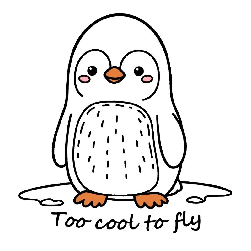 Penguin with Pink Cheeks