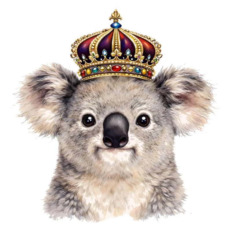 Koala royal avec couronne