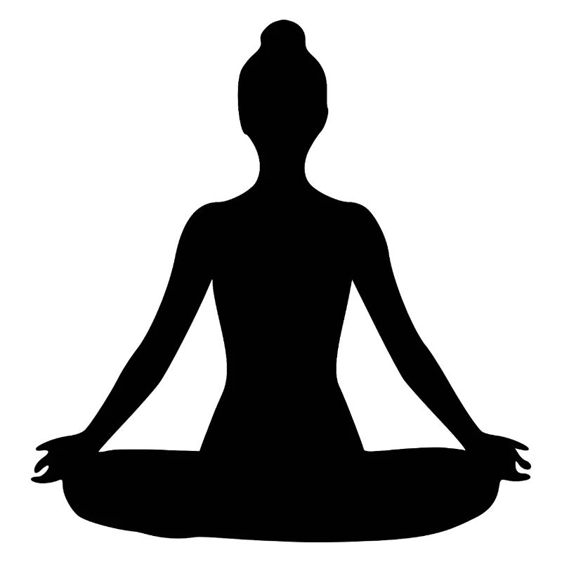 Yoga Forms Silhouettes Black