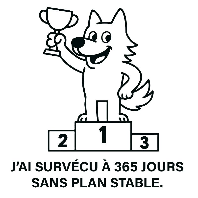 Loup vainqueur sans plan stable