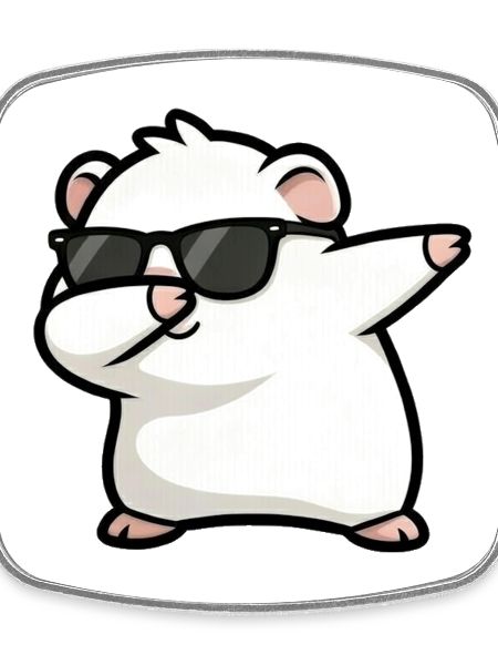 Dabbing guinea pig white