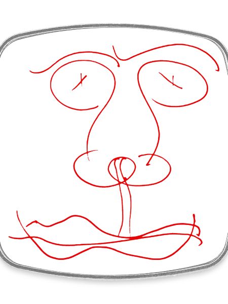 Red line face