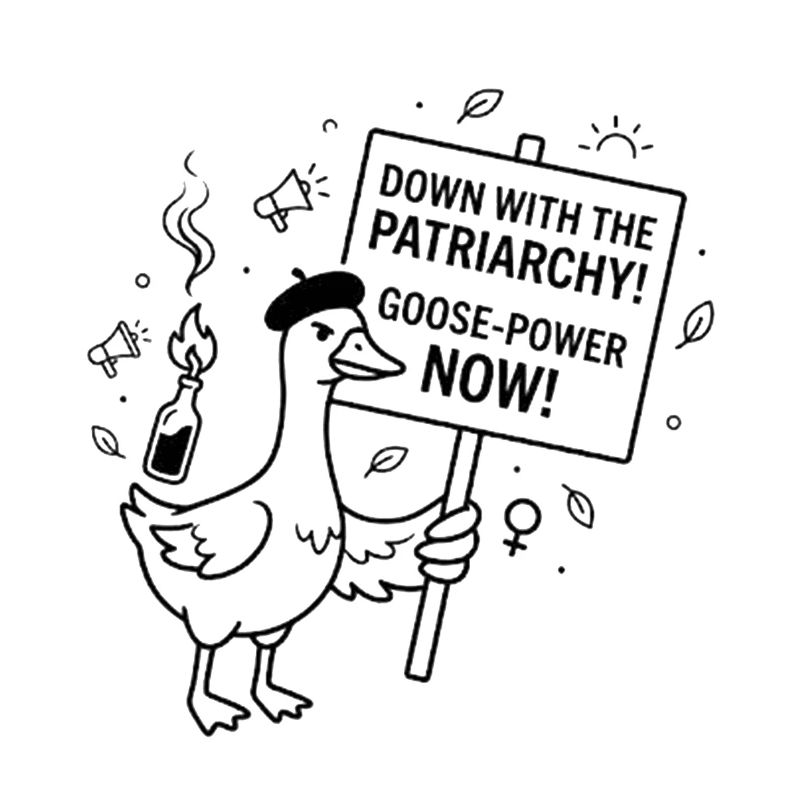 down with the patriarchy goose