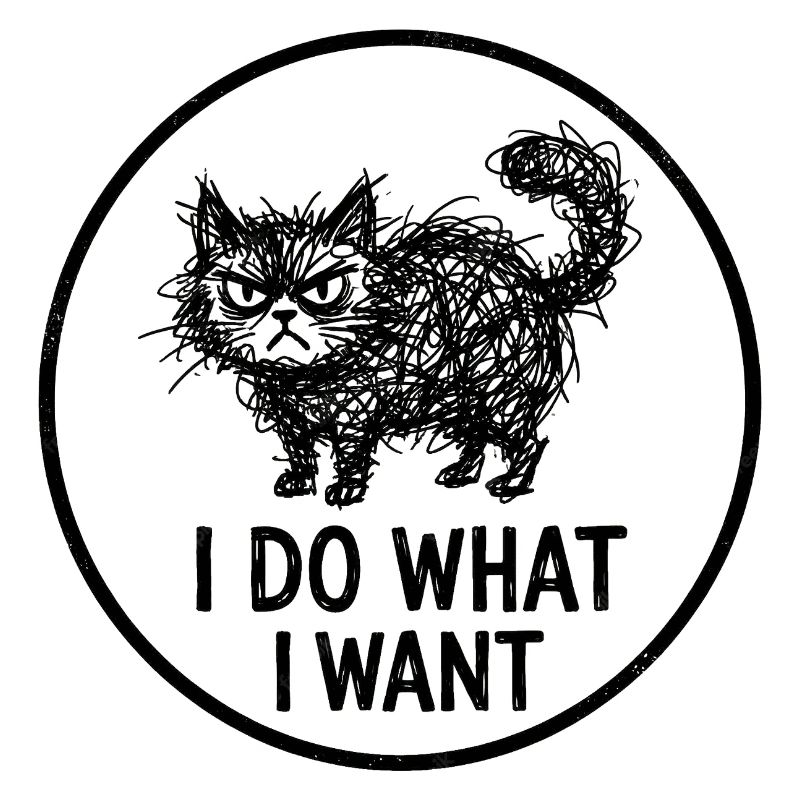 Je fais ce que je veux logo du chat