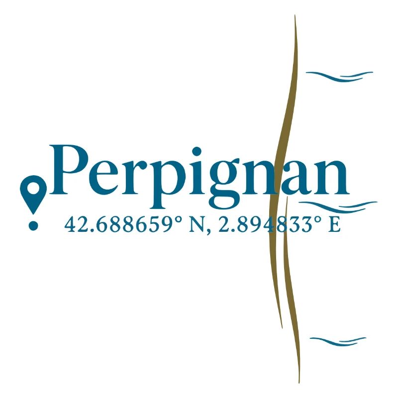 Perpignan Coastal Coordinates Emblem