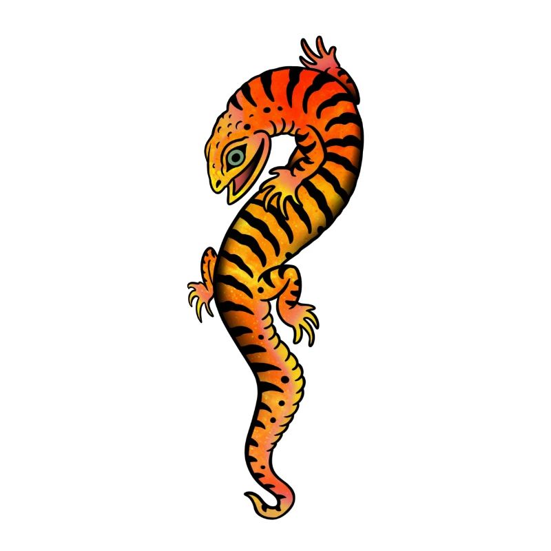 Lizard tattoo style