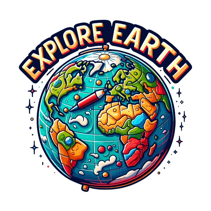 Explore Earth - Erde Illustration