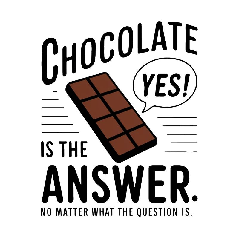 Le chocolat est la réponse. Peu importe la question