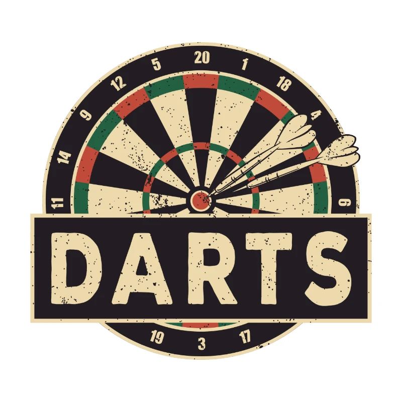 Darts Darts Darts Player Dartboard Retro