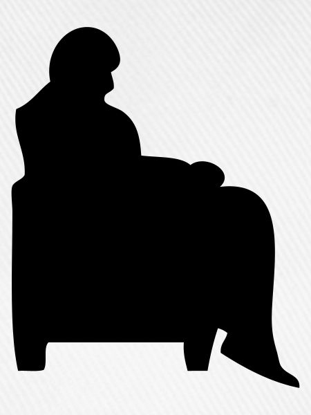 Mann sitzender Sessel Canape alt