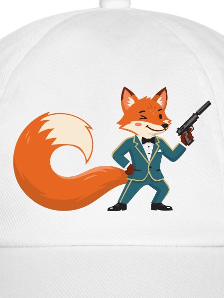 Fuchs Gentleman mit Pistole