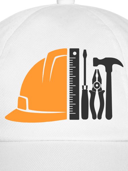 Werkzeug & Bauhelm – Handwerker Logo