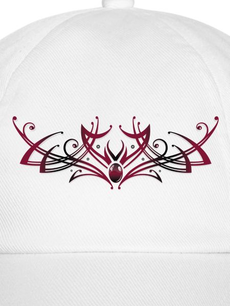 Filigranes Tribal mit Edelstein, rot