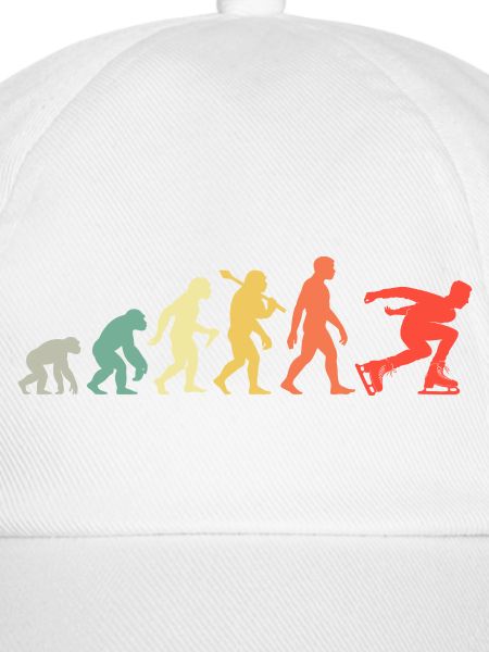 Retro Eisschnellauf Evolution Eisschnellläufer