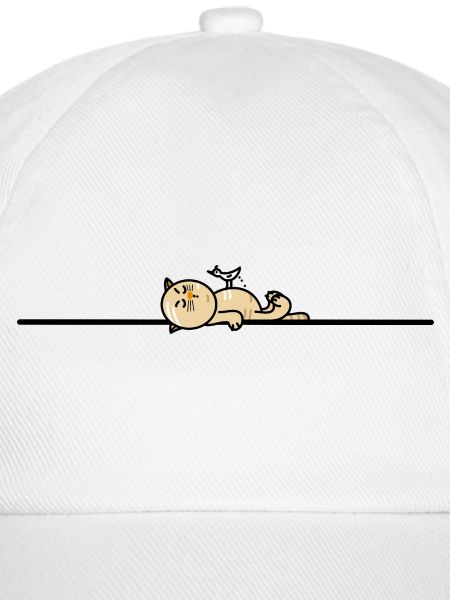 Lustige Katze mit Möwe