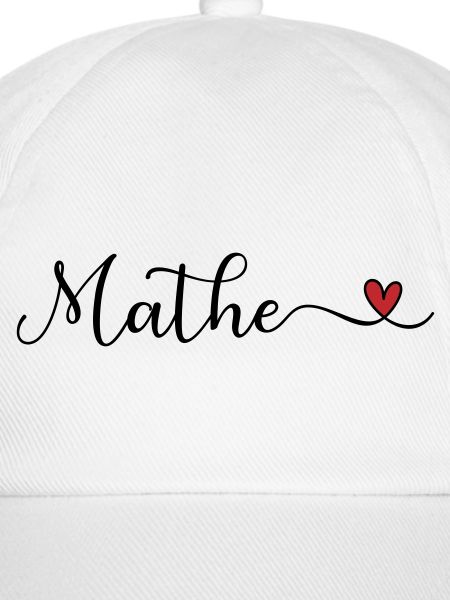 Mathe Schriftzug mit Herz