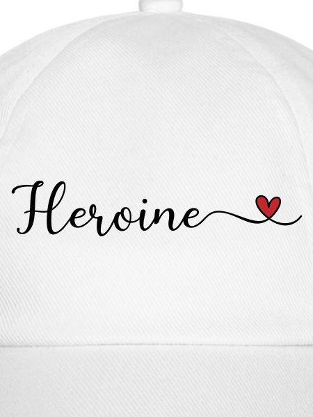 Heldin mit Herz-Typografie